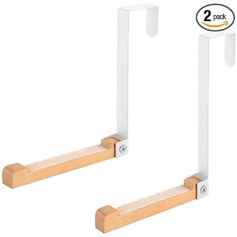 Crochets porte pliables métal bois, cintres muraux gain de place, support vêtements sacs serviettes pour chambre entrée (1/5)