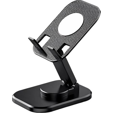 Support de téléphone de bureau, compatible avec les téléphones de 4 à 6,7 pouces / base rotative avec poids ajouté pour une plus grande stabilité. (1/3)