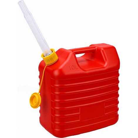 Conteneur gaz 10l, robuste multifonctionnel, tuyau huile intégré, HDPE épais, pichet carburant (1/5)