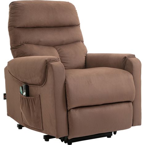 Lumes Fauteuil releveur massant chauffant télécommandé marron (1/5)