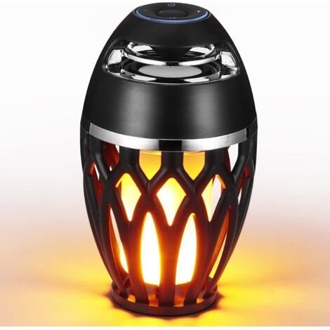 Enceinte Bluetooth étanche avec lumière LED flamme – Son HD, batterie 3600 mAh, 18h autonomie – Pour intérieur et extérieur (1/5)