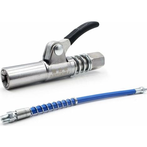 Raccord pour pistolet à graisse, raccord de type G, buse pour pistolet à graisse, facile à appliquer, avec tuyau (1 inclus). (1/5)