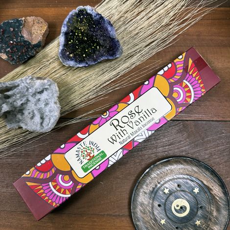 Encens Namaste Mandala Masala - Rose à la vanille- Vendu par 1 (1/4)