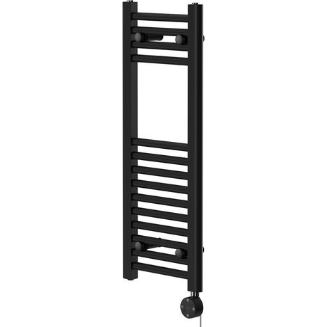 Wholesale Domestic Pizarro Colore Matt Black 800mm x 300mm Straight Digital Thermostatic Electric Heated Towel Rail (1/5)