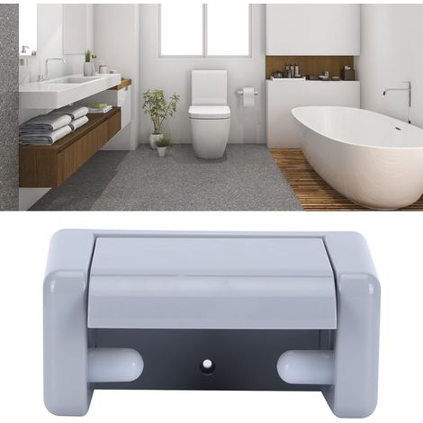 Porta rotolo di carta igienica, robusto porta rotolo da parete dal design ergonomico per il bagno (grigio). (1/5)