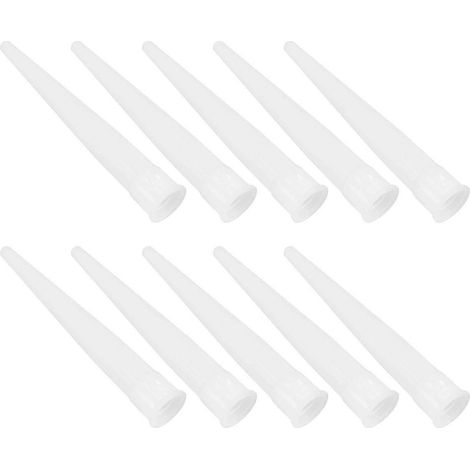 Lot de 20 buses en plastique jetables pour encre, avec embouts de tube (blancs) (1/2)