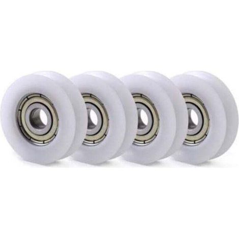 10 pièces de poulies de guidage en nylon en forme de U avec roulement à billes 608 intégré 6x30x10mm