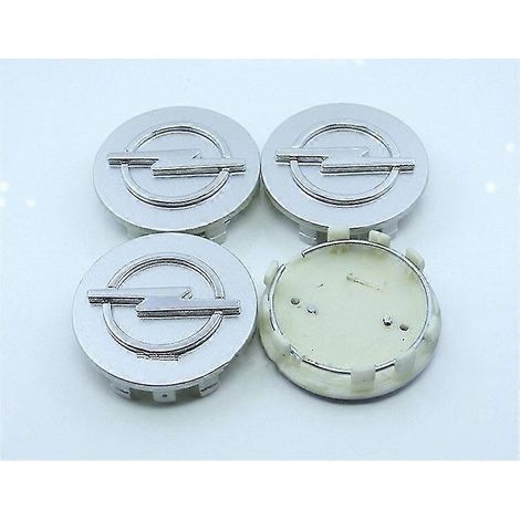 Enjoliveurs centraux de roue Opel argentés, emblèmes de moyeu, 54 mm, lot de 4