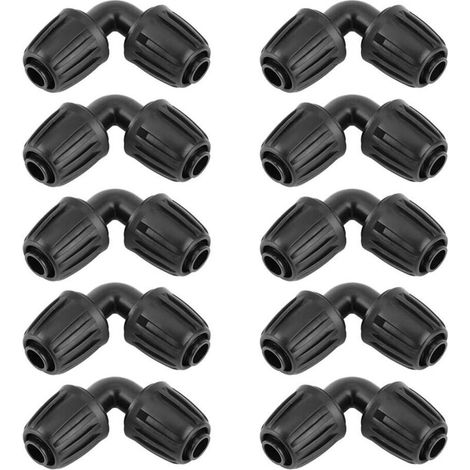 10 Pièces Adaptateur Coude d'Irrigation Goutte à Goutte, Tuyau d'Arrosage Coude Connecteur Universel Coude Joint de Accessoires d'Irrigation Agricole (1/5)