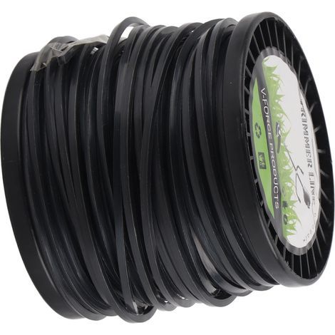 Fil de débroussailleuse, 3,3 mm en nylon noir à faible bruit pour débroussailleuse à haute efficacité de coupe Bobine de rechange compatible avec la plupart des tondeuses à gazon pour(50 meters) (1/5)