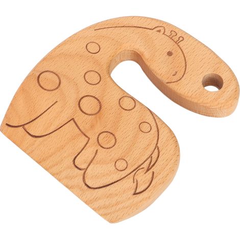 Couteau de Cuisine en Bois Sécurisé pour Enfants - Motif Girafe pour Découpe Fruits Légumes (1/5)