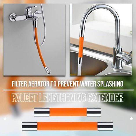 Tuyau de Robinet Extensible 360° Universel - Flexible de Lavabo Pliable avec Embout Amovible (1/3)