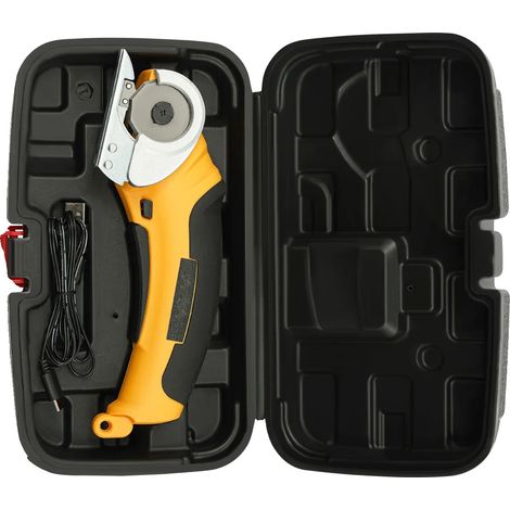 Ciseaux Électriques en Tissu, ABS & SK5, Coupe à Grande Vitesse 300 tr/min, Activation Double Sécurisée, Convient à Divers Tissus, Design Compact (1/5)
