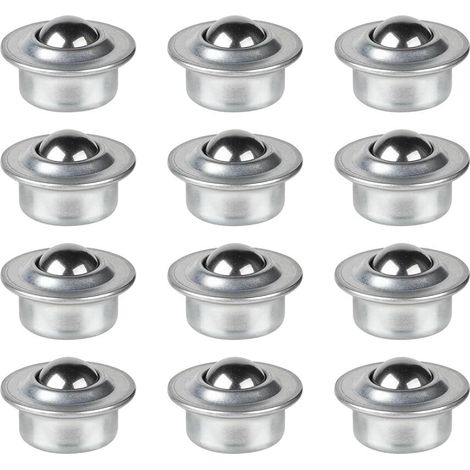 12x Roulettes de Transfert avec Roulement à Billes, Roulettes à Billes pour Meubles, Roulettes à Billes de Transfert et en Acier Inoxydable, Rotation à 360 Degrés, pour Meubles (1/4)