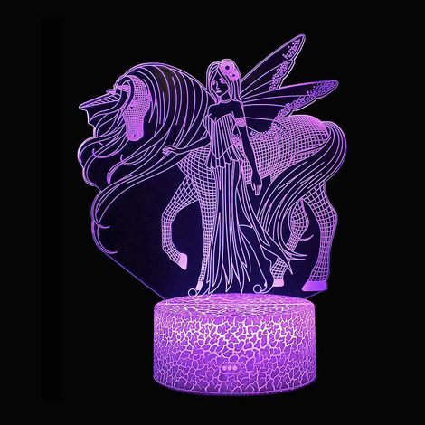 veilleuse Licorne Pour Enfants, Veilleuse 3d, 16 Changements De Couleurs Avec Tlcommande, Dcoration De Chambre, Cadeau Idal Pour Enfants Filles (1/5)