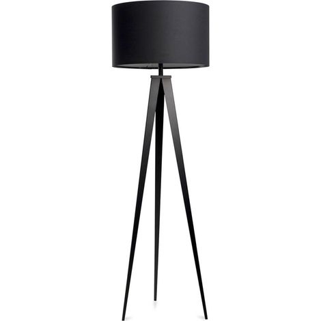 Lampadaire 50x50x157 cm en tissu et pieds noirs - TRIPOD (1/5)