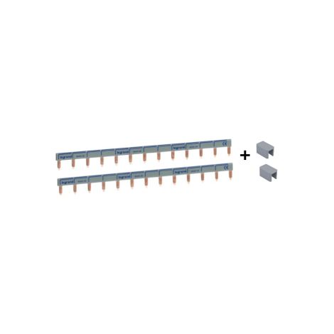 Legrand - Peignes HX3 Phase + neutre + Capots d'extru00e9mitu00e9s - 404989x2+404926x2 (1/3)