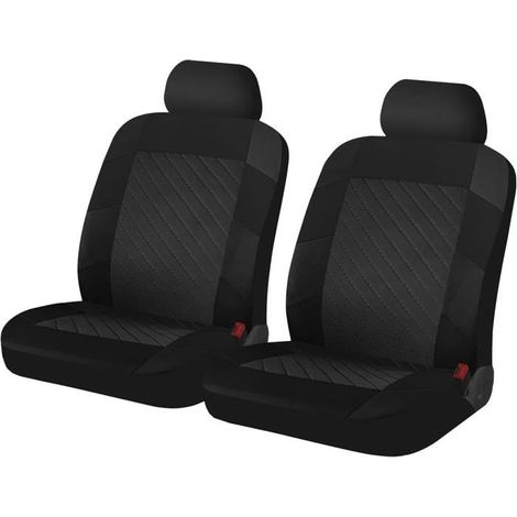 2 Pièces Housse Auto En Tissu Pour Deux Sièges Avant,Housse De Siège Auto Antidérapante Anti-Sueur,Universel Siège Avant S'A[CA56] (1/5)