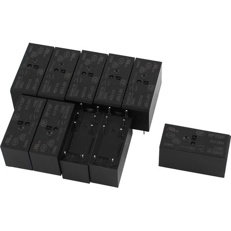 10 pièces 12VDC 250VAC 8A 8 prises courant DPDT double conversion HF-115F-012-2ZS4 relais (1/2)