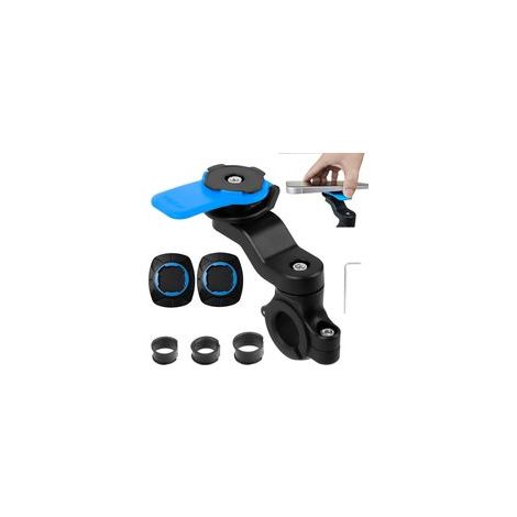 Lot de 1 bleu Universel Handlebar Mount Support de Téléphone Portable Amovible pour Vélo, Support de Téléphone Portable Universel pour Vélo et Moto, pour Guidon de Moto Scooter 22,2 à 28,6 mm
