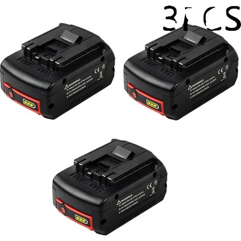 Batterie Li-ion 18V 6000mAh, Compatible avec Bosch BAT609 BAT610 BAT618 BAT619 GBA18V GSR18V, 3 PCS 6.0Ah batterie (1/2)