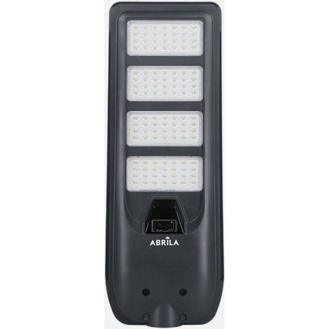 Farola led solar bazan 300w 6500k gris 3980lm ip65 c/mando y sensor movimiento y crepuscular 64x24x6cm