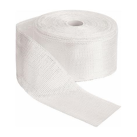 Rollos de tejido de fibra de vidrio no adhesivo, cinta de malla simple, cinta de reparación para refuerzo de aislamiento, apta para envolver y sellar, moldes marinos (2 pulgadas x 99 pies) (1/5)