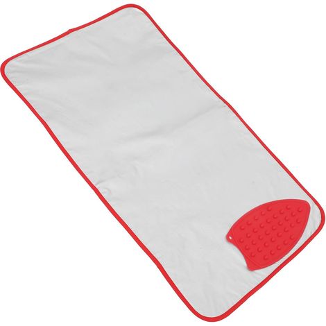 Tapis à Repasser Pliable Résistant à Haute Température en Silicone Revêtement Argenté Coton et Silicone, pour Hôtels et Plans de Travail (1/5)