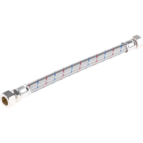 Tuyau flexible 15 bar, longueur 300mm, BSP 1/2" femelle vers Compression 15 mm EPDM ( Prix pour 1 ) (1/3)