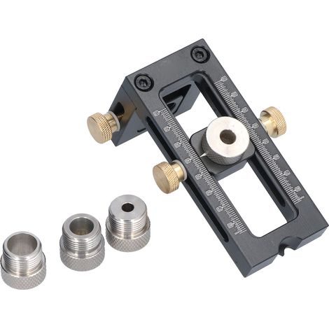 Kit de guide-tourillons réglable pour poinçonneuse à bois avec douilles de perçage (1/5)