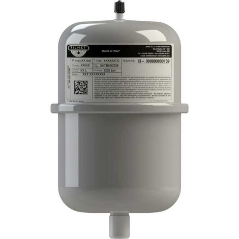 Vaso di espansione da 2 litri - HYDRO-PRO 2 - max pressione 10 bar - raccordo 1/2" - per acqua calda sanitaria 11A0000200
