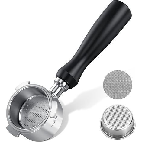Bottomless filter holder 51mm, 304 stainless steel, all-metal design, for DeLonghi EC680 machine (1/5)