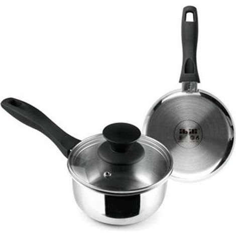 Ibili Induktionskasserolle 14 cm Edelstahl Silber