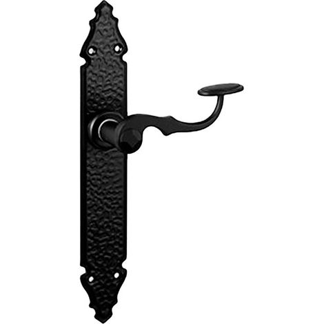 Ensemble de poignées forgées noires INTHER, élégantes, durables, faciles à installer et à entretenir.