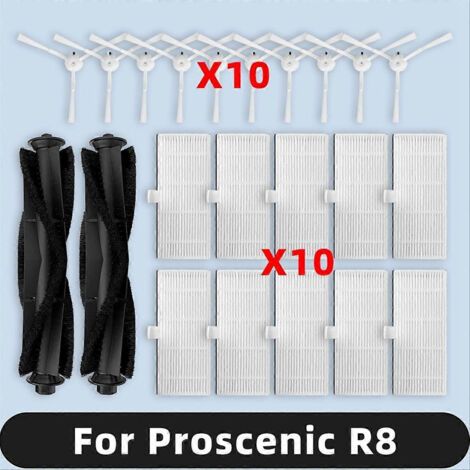 Pièces détachées pour Proscenic R8 : brosse principale, filtre HEPA, accessoires et consommables
