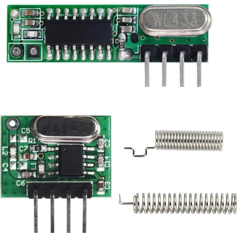 5 x 433MHz RF Radio Receiving and Transmission Module + 433MHz RF Spring Antenna Kit (1/5)