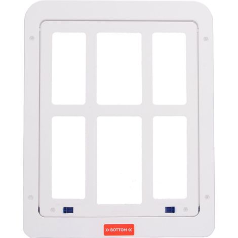 Porte pour animaux de compagnie magnétique en plastique, fermeture automatique, pour petits animaux, cadre de barrière blanc (1/5)