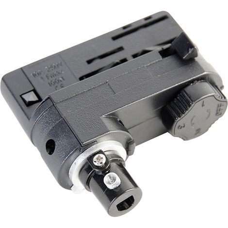 QAZQA Moderno Adaptador para lámpara colgante para carril trifásico negro Plástico Rectangular Adecuado para LED Max. x Watt (1/2)