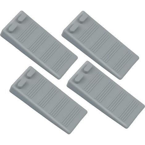 4PCS Cale de porte antidérapante pour diverses applications dans les maisons ou les bureaux, performance fiable,Matière PVC,Grise (1/5)