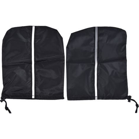 Universelle Rückspiegelabdeckung 33 x 27 cm, schwarz, für Außenspiegel, Rückspiegelschutz. (1/5)