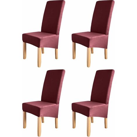 Protezione per sedile estensibile, antiscivolo, 4 pezzi, vino rosso (1/5)