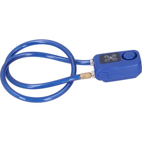 Alarme antivol sans clé avec télécommande à code 4 chiffres, 110 dB, étanche IP55, pour vélo (bleu)