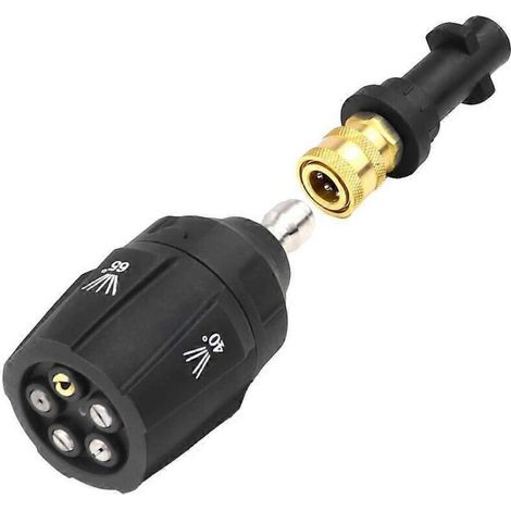 Buse rotative polyvalente avec raccord rapide 1/4, solution d'arrosage flexible et orientable pour jardin. Idéale pour un arrosage précis et économique. (1/4)