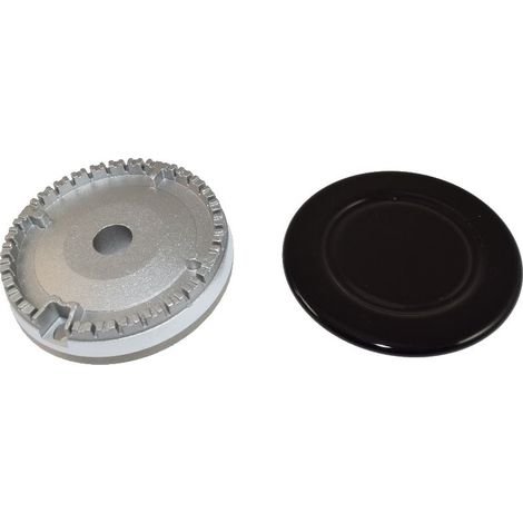 Universal Cooker Gas Hob Burner Base and Cap Set 100mm (1/3)