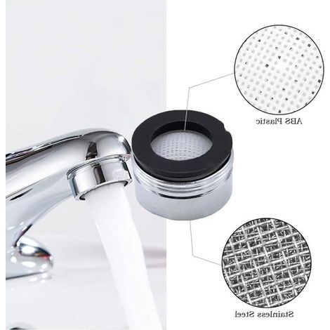Confezione da 3 aeratori per rubinetto M24, filtro per rubinetto a risparmio idrico, ricambi per rubinetti da 24 mm (1/5)