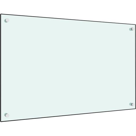 Küchenrückwand Weiß 80x50 cm Hartglas vidaXL