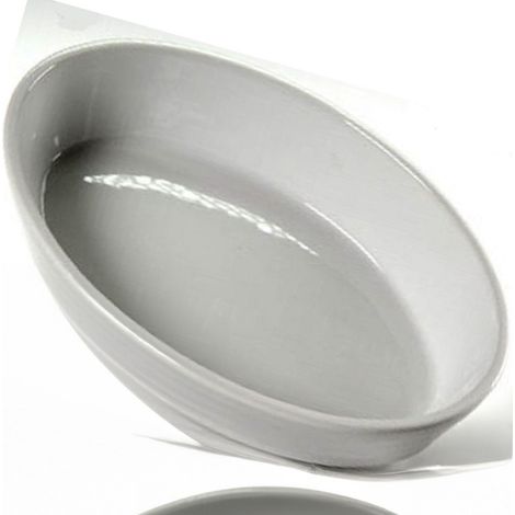 Plat à Four Ovale Blanc Lasagnera 30.5x21.5x6 Cm Porcelaine 646751 (1/3)