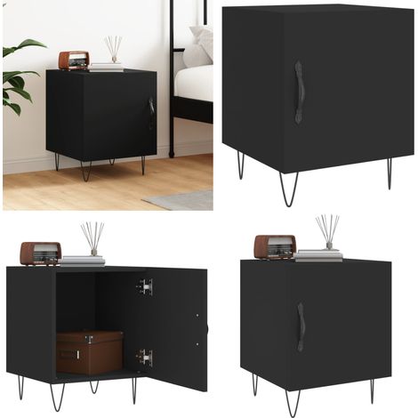 Table de chevet noir 40x40x50 cm bois d’ingénierie - Table De Chevet - Meuble De Chambre - Armoire De Chevet - Commode - Design Moderne - Home & Living (1/5)