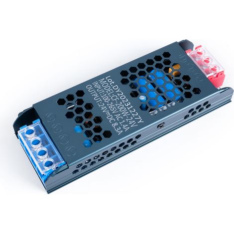 Alimentation LED 24V 200W slim - 8.3A - IP20 (1/5)