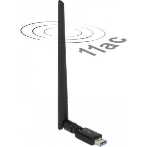 DELOCK USB 3.0 WLAN de doble banda ac/a/b/g/n Stick 867 + 300 Mbps con antena externa (1/3)